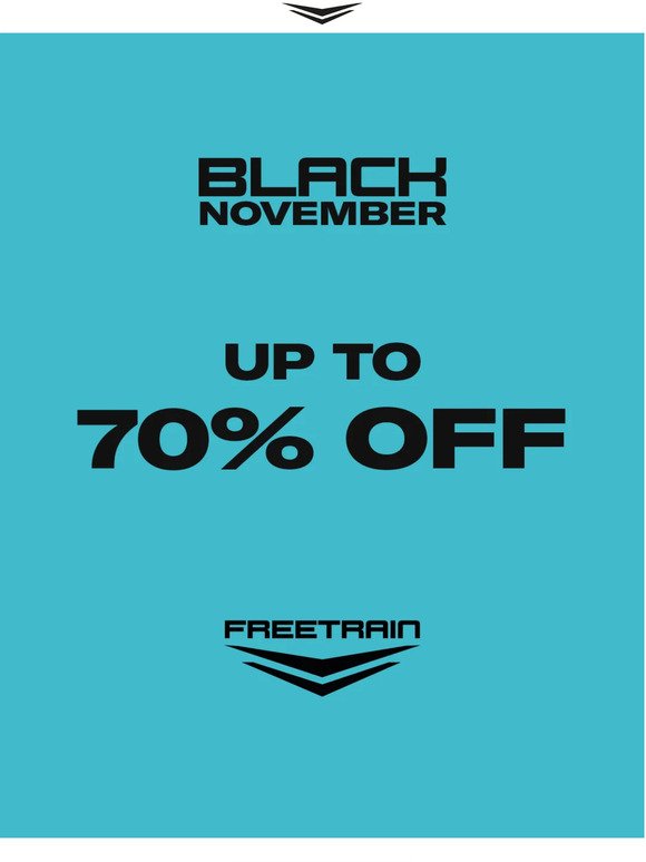 70% off, Black November sale!