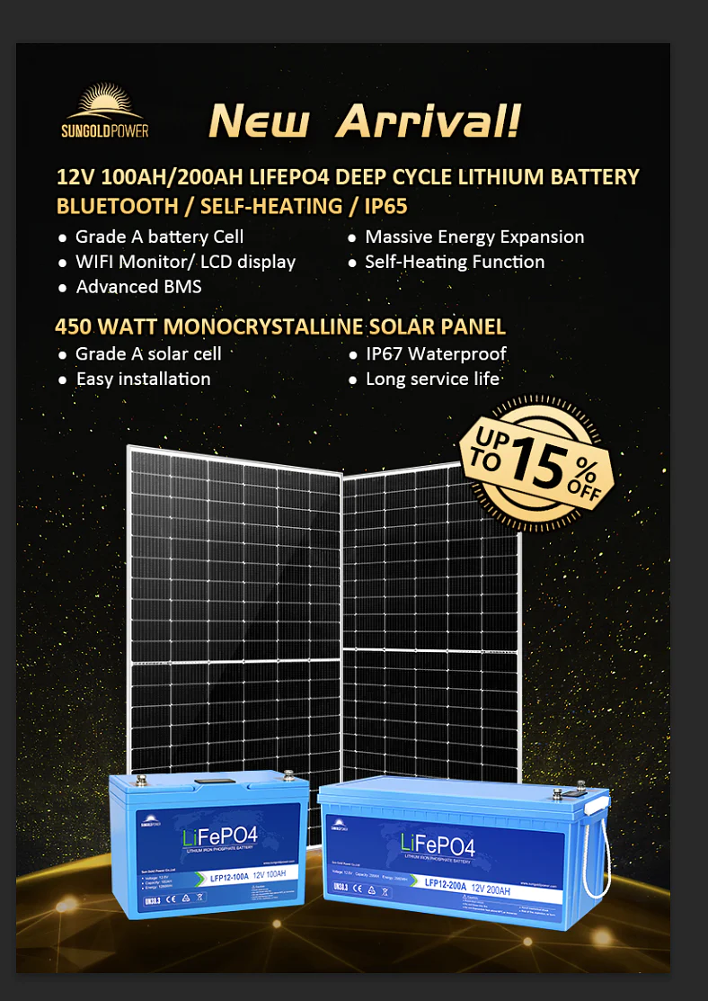 Sun Gold Power Co.,Ltd New Arrival450W Solar panel+12V Battery(Up to