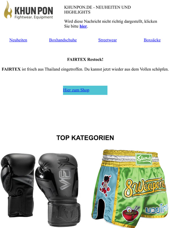 FAIRTEX - Neu aus THAILAND! Jetzt wieder zurück