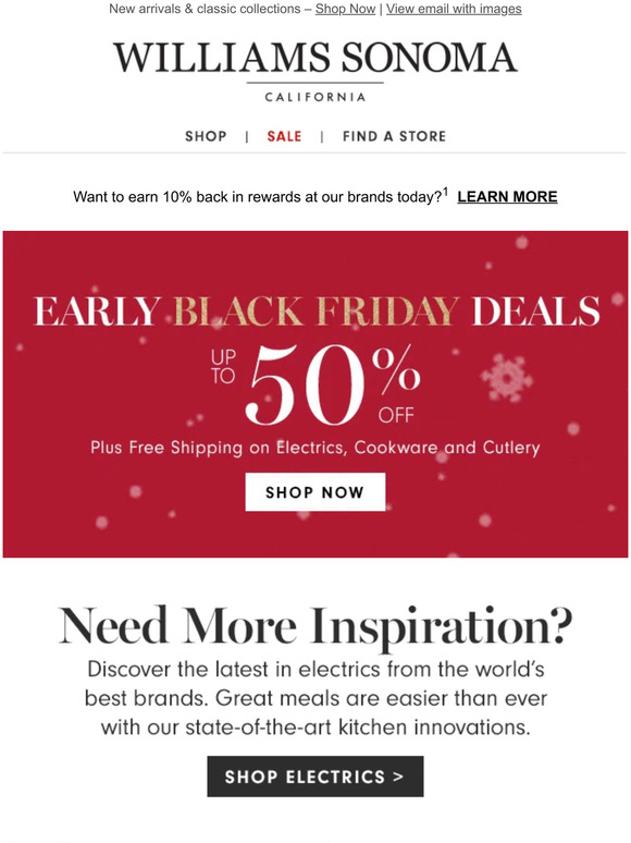 WilliamsSonoma You'll LOVE Blenders + shop Early Black Friday Deals