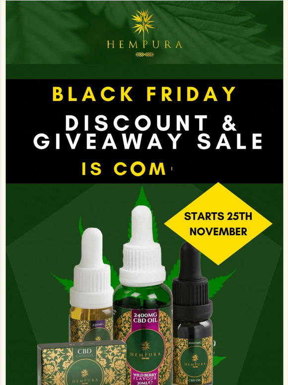 Hempura Black Friday Sales are coming 🌱⏰ Nov 25th