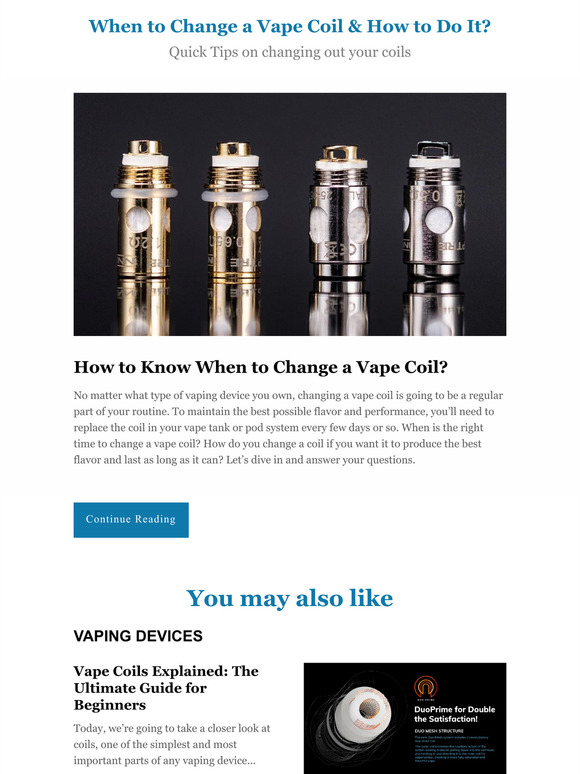 Innokin Technology When to Change a Vape Coil & How to Do It? Milled