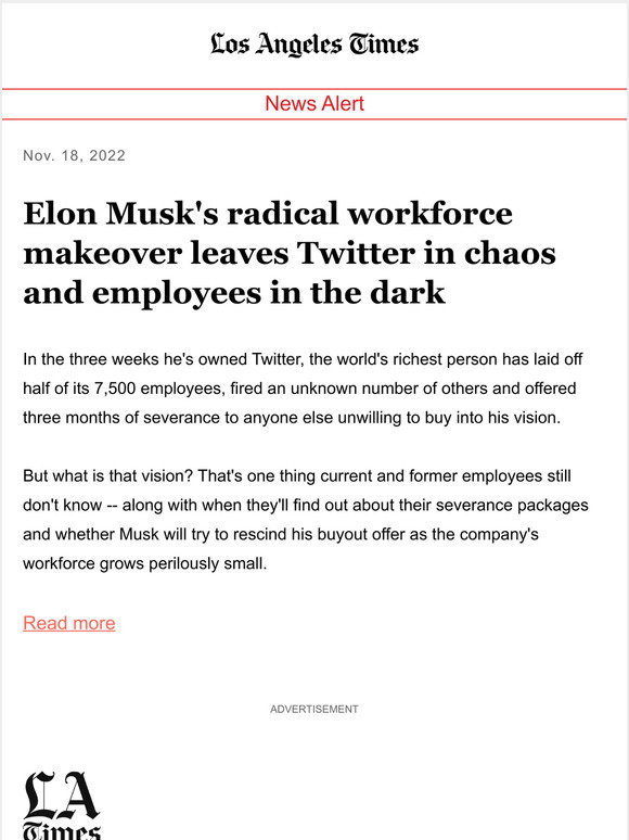 Los Angeles Times Elon Musk’s radical workforce makeover leaves