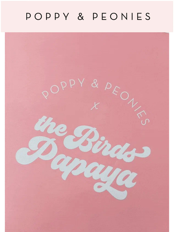 Poppy And Peonies The Birds Papaya X Poppy And Peonies Milled