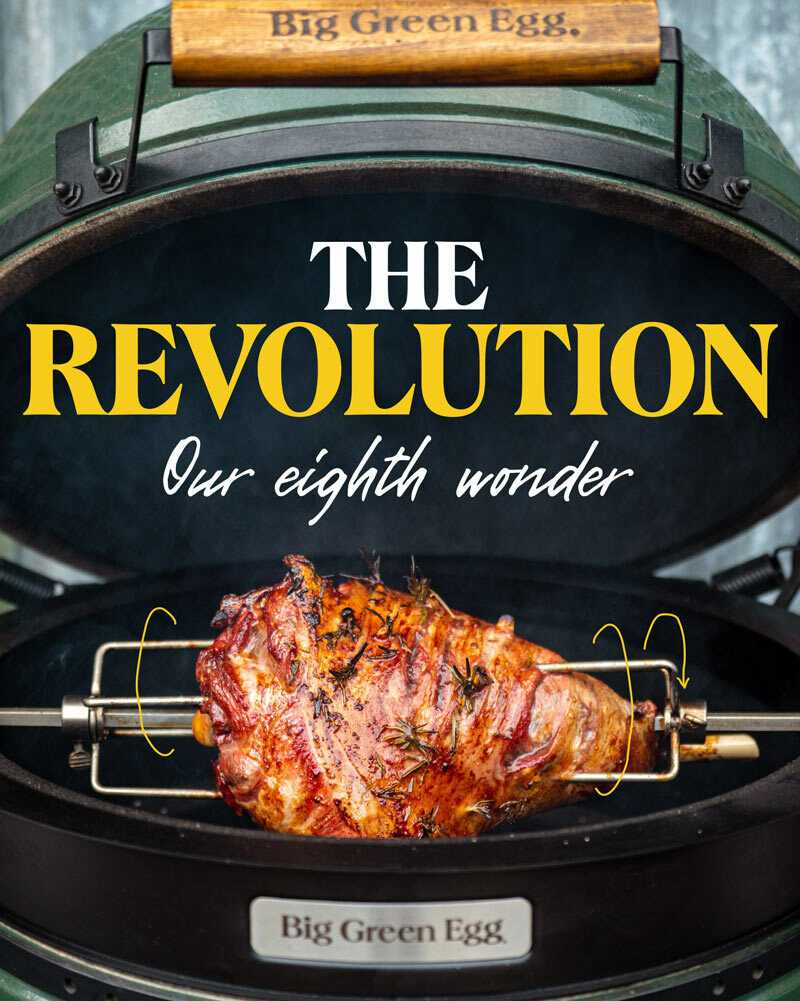 Big Green Egg The Big Green Egg Rotisserie has landed! Milled