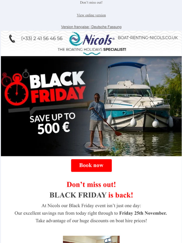 Black Friday ! Save up to 500€