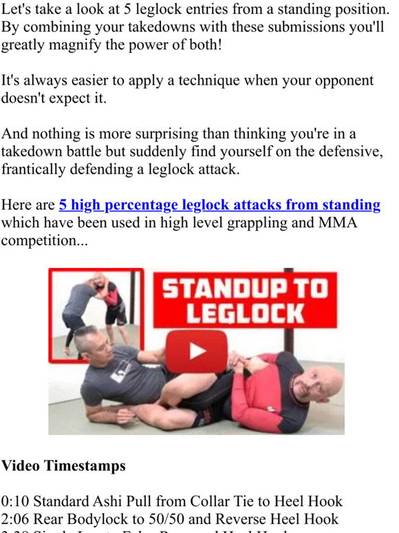 Grapplearts: 5 Instant Leglock Entries {Very Detailed Email} | Milled