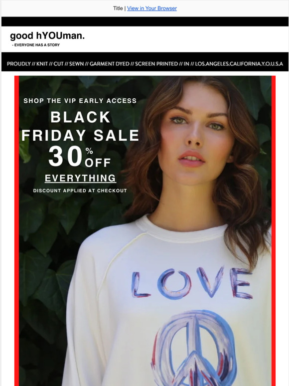 VIP 30% off Black Friday starts now for YOU! 🚨