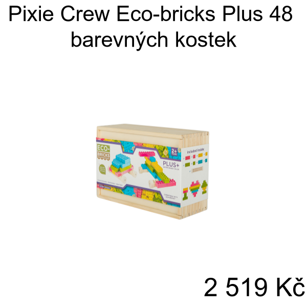 Pixie Crew Eco-bricks Plus 48 barevných kostek - 2 519 Kč