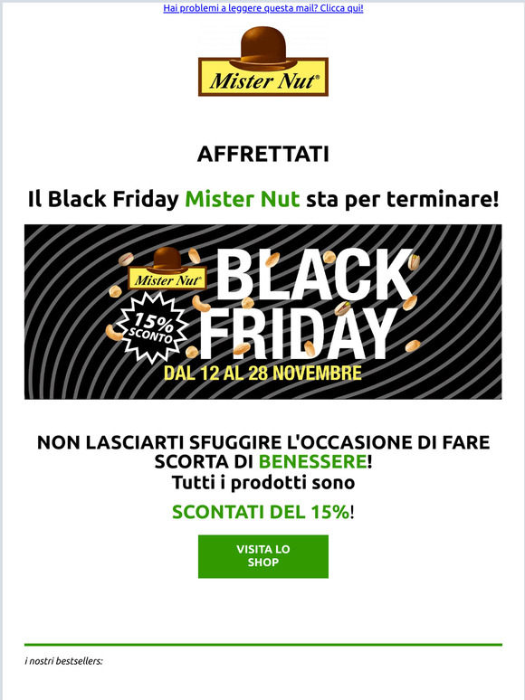 Affrettati, il Black Friday sta per terminare!😮