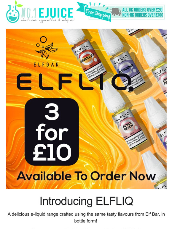 Introducing ELFLIQ Nic Salts from Elf Bar