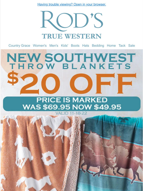 Rod's Western Palace 20 OFF Our NEW Southwest Sherpa Throws! Milled