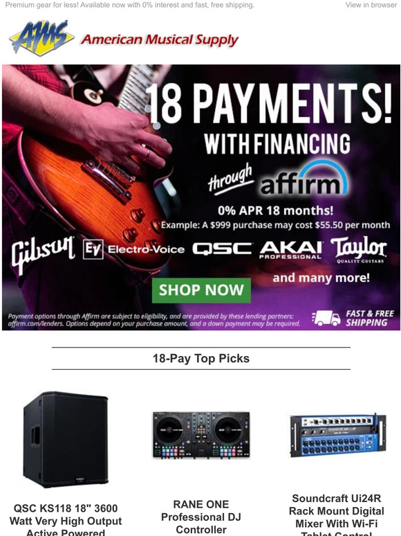 American Musical Supply Just for You Unlock Your Dream Gear with 18