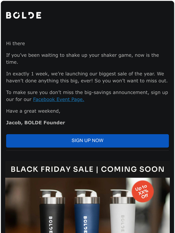 BOLDE Bottle: SAVE $40+ • Black Friday Ending SOON!