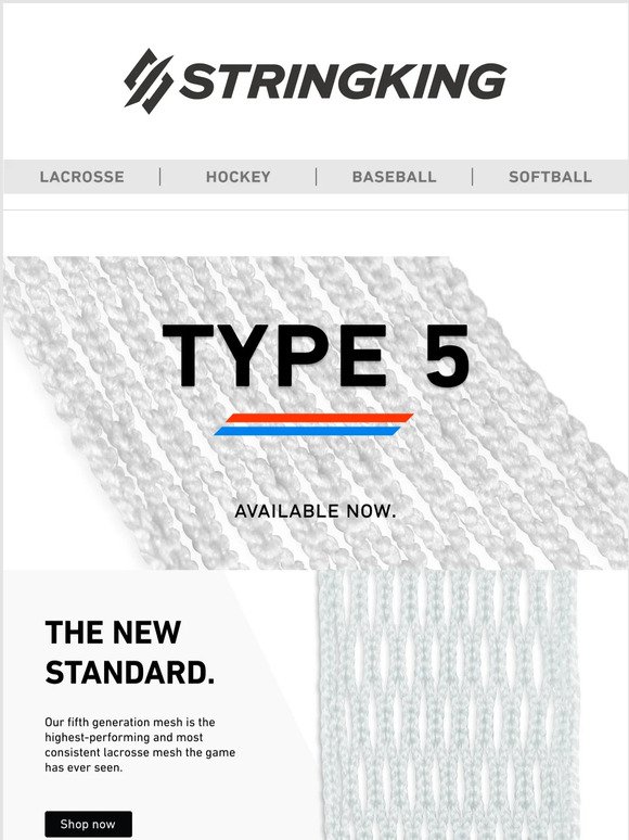 [New] TYPE 5 Lacrosse Mesh available now!