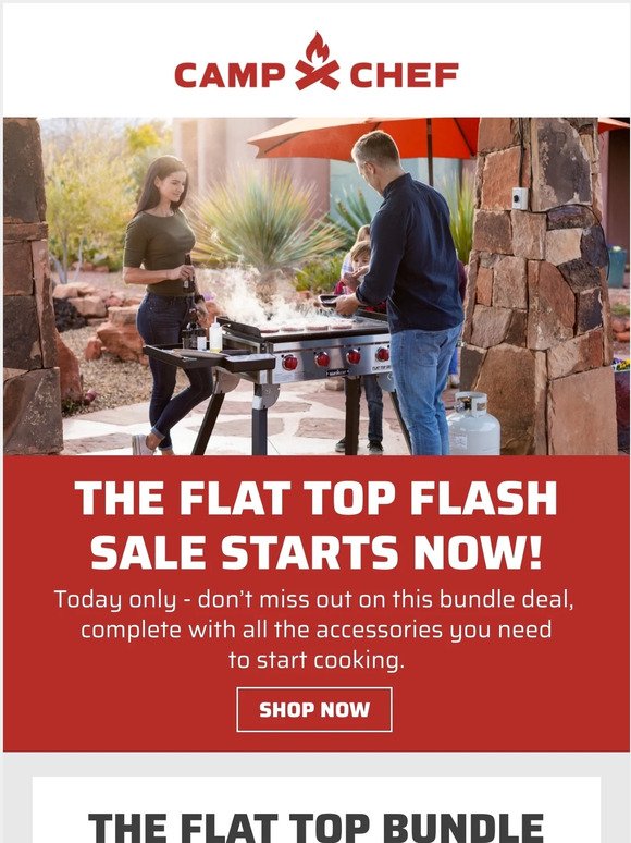 Flat Top Flash Sale Starts Now!