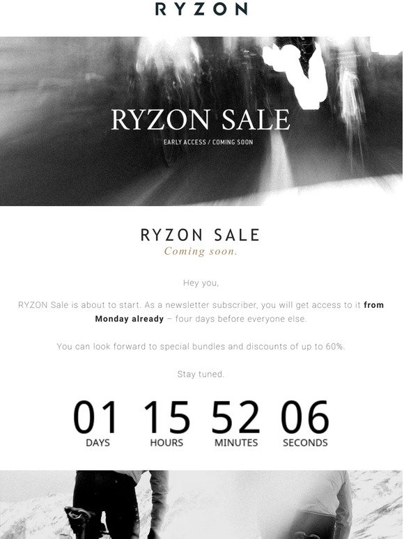 RYZON Sale / Starting soon.