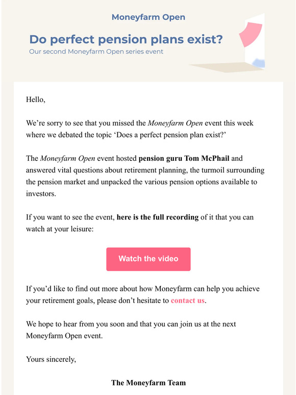 We missed you at the Moneyfarm Open