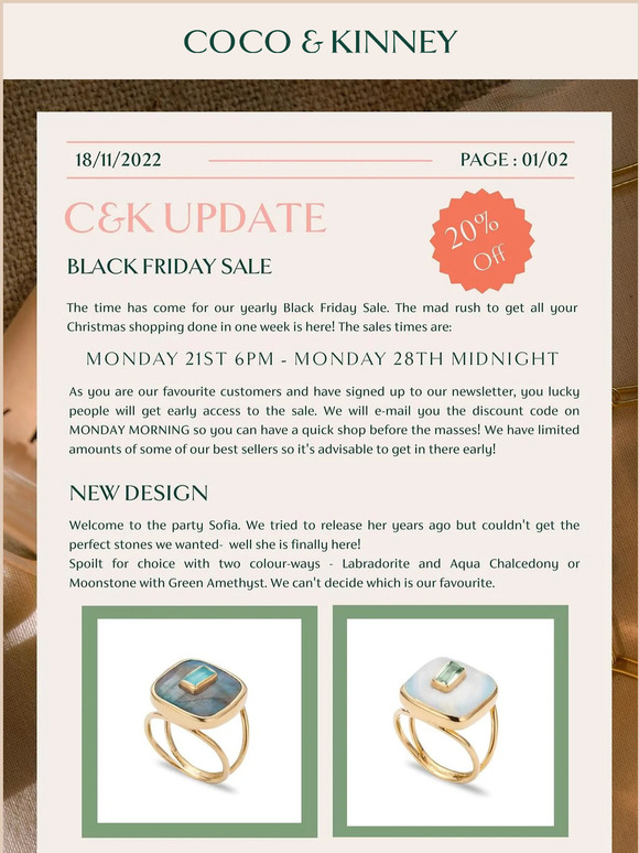 Black Friday Sale, new ring & pre-orders available.