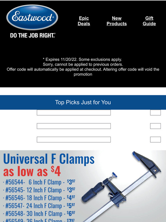 Eastwood Save Up To 70 On Our Top Products 😲 Milled