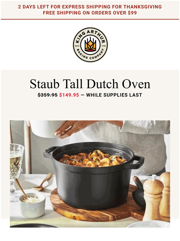 King Arthur Baking Save 210 on our Biggest Dutch Oven Milled