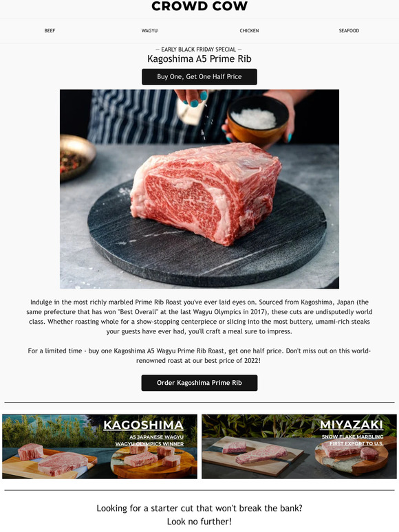 EXCLUSIVE EARLY ACCESS 📧 Your A5 Wagyu Black Friday Deal is Here