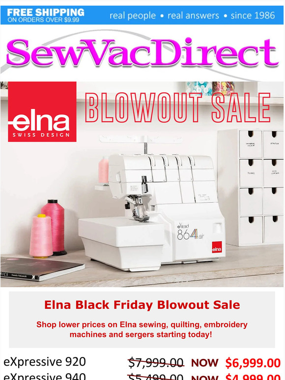 Elna Blowout Sale 🚨