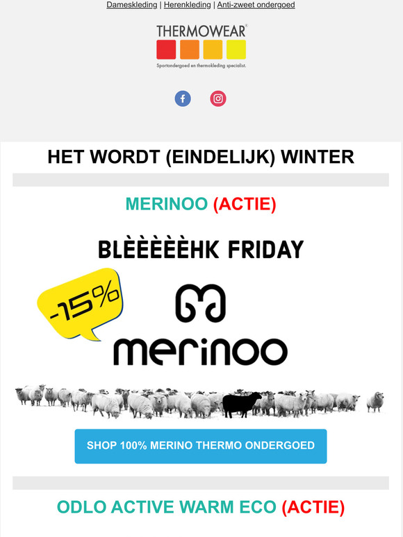 Blèèèèck friday bij Thermowear! 🐏