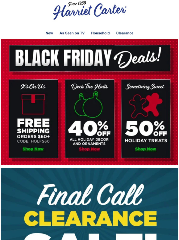 Harriet Carter Final Call Clearance is Here! 💰 100s of Items as Low as