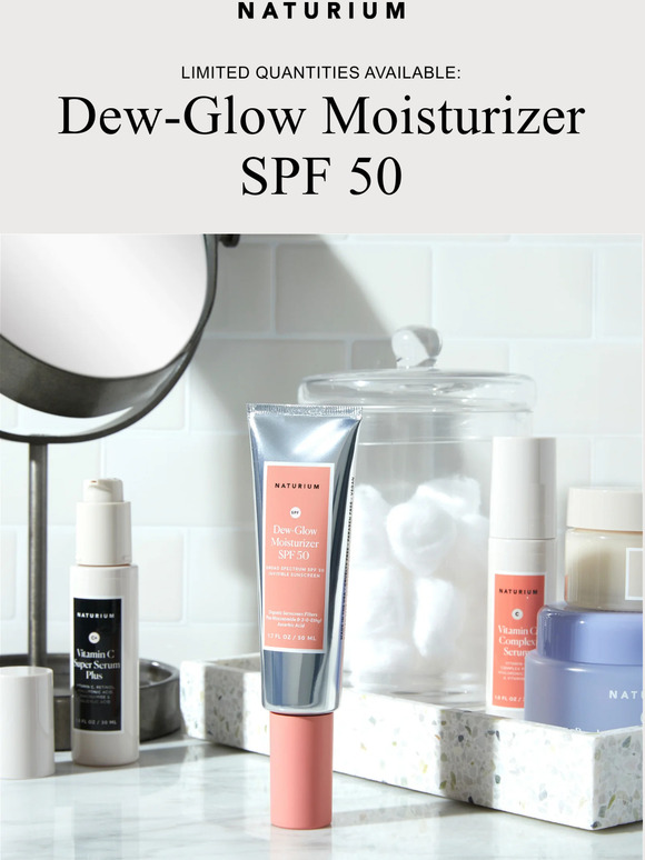 Naturium: SELLING FAST: Dew-Glow Moisturizer SPF 50 | Milled