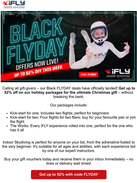UP TO 52% OFF: Black “FLYDAY” deals