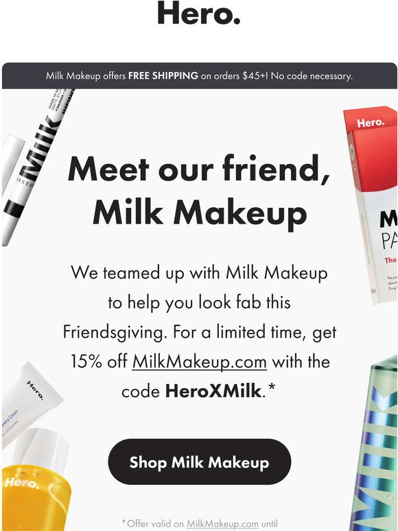 Hero Cosmetics x Milk Makeup