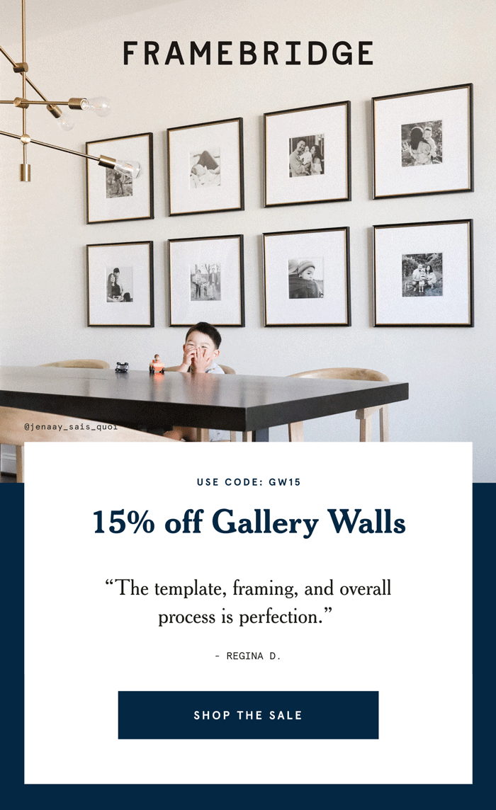 Framebridge We didn’t invent the gallery wall. We perfected it. Milled