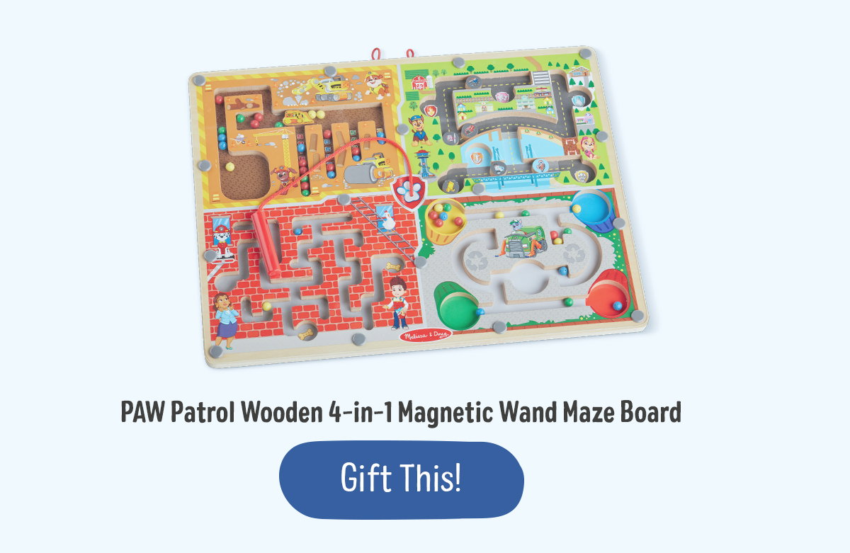 PAW Patrol Wooden 4-in-1 Magnetic Wand Maze Board. Gift this!