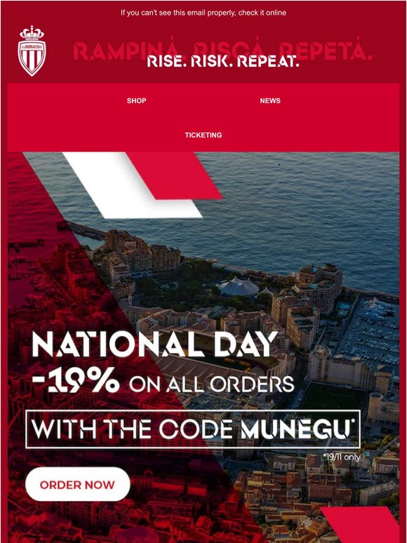 National Day: -19% on all orders!