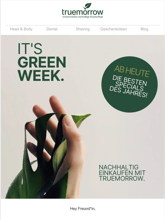 🚀 Startschuss Green Week Special Offers