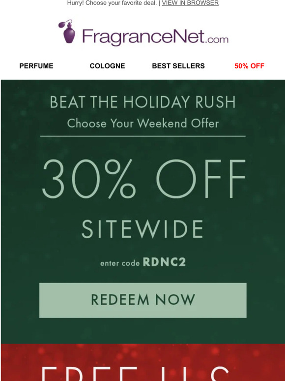 Fragrance net coupon 30