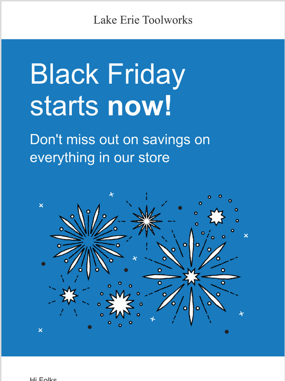 Early Access to Black Friday Sale,10-15% off and new YouTube video