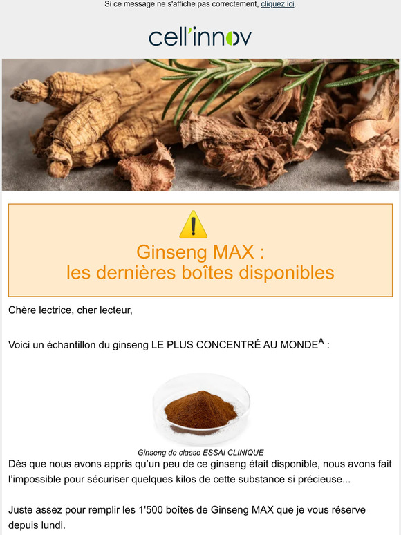 Cellinnov Fr J Ai Test Ce Nouveau Ginseng Ultra Concentr Milled