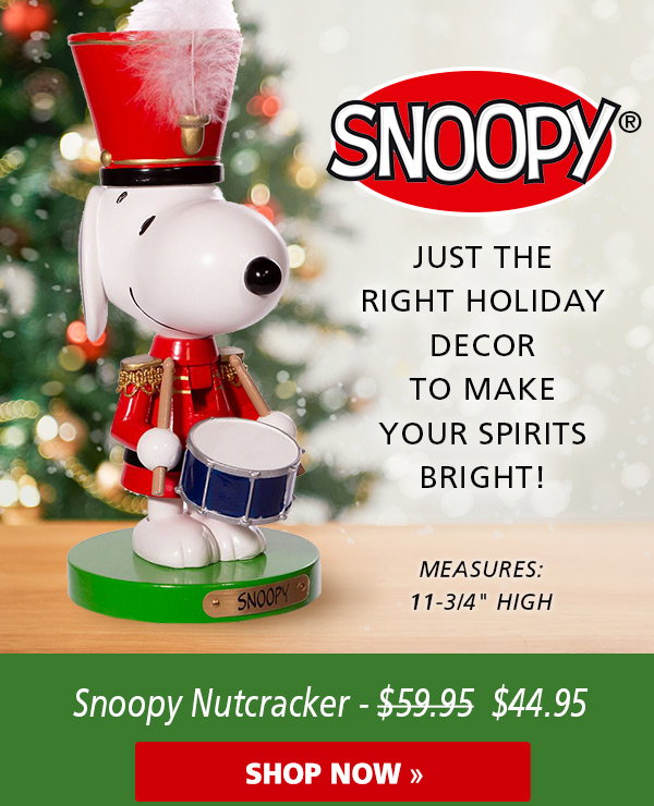 Snoopy Nutcracker - Was $59.95 - Now $44.95