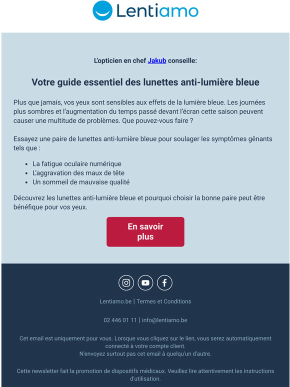 Blog Lentiamo: pourquoi les lunettes anti-lumière bleue sont vraiment importantes