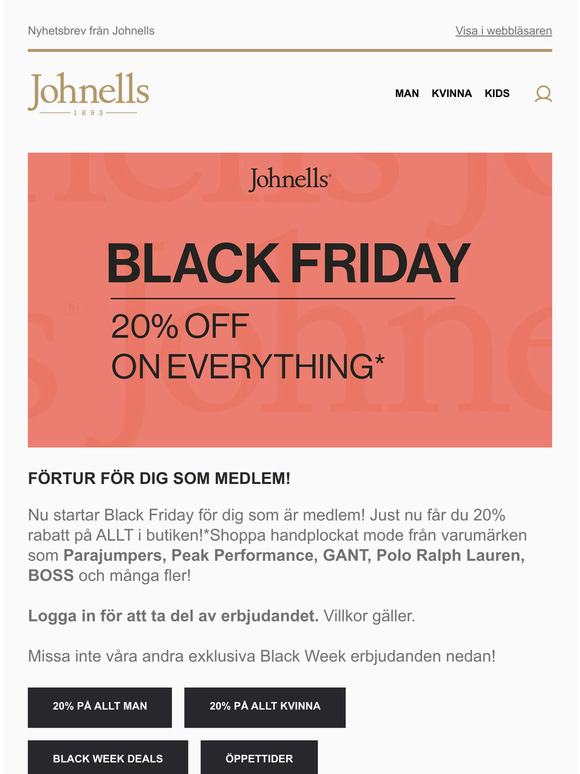 Black Week - FÖRTUR 20% RABATT på allt*🖤