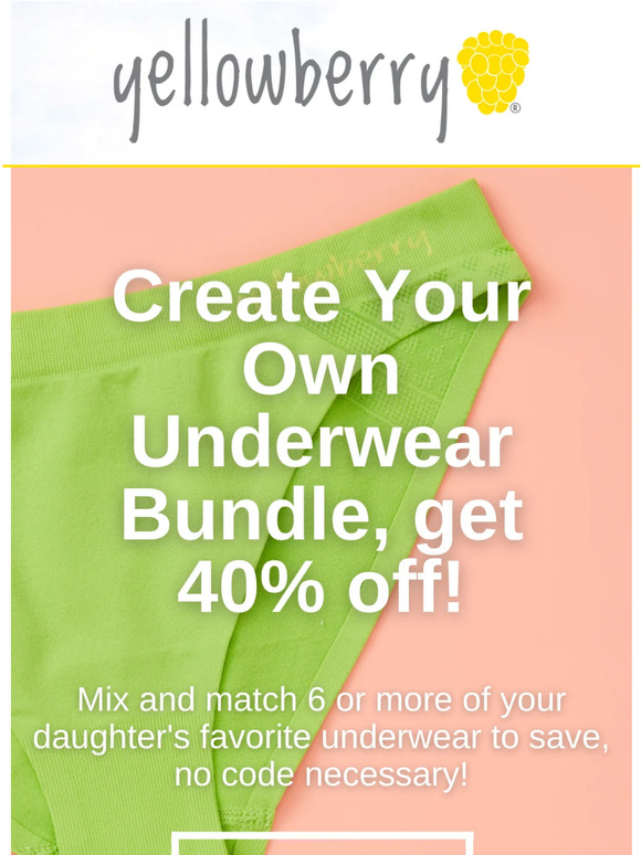 Up to 40% Off Bras and Underwear!