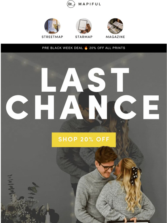 Last Chance 💥 20% OFF Pre Black Week Deal