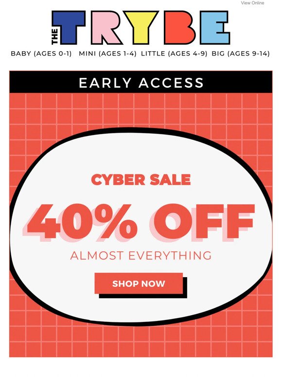 CYBER SALE! 40% OFF ALMOST EVERYTHING 🙌