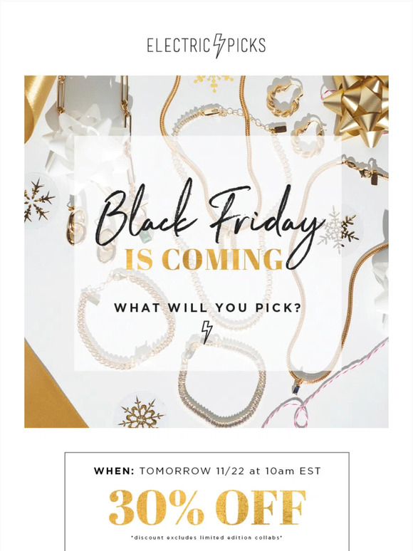 Electric Picks Jewelry THE BLACK FRIDAY SALE IS COMING! 😲 🛍️ Milled
