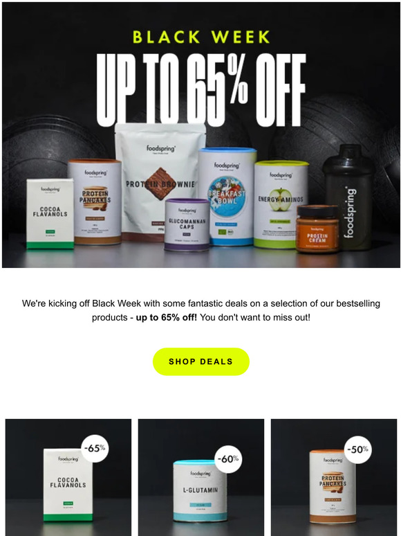 Get ready for Black Friday - up to 65% off!
