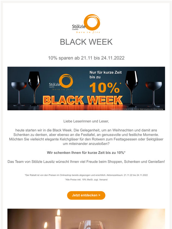 Black Week bei Stölzle Lausitz