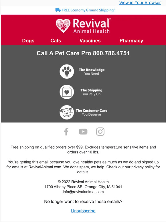 Revival Animal Health Getting Closer! Revival’s Big Cyber Week Sale Milled