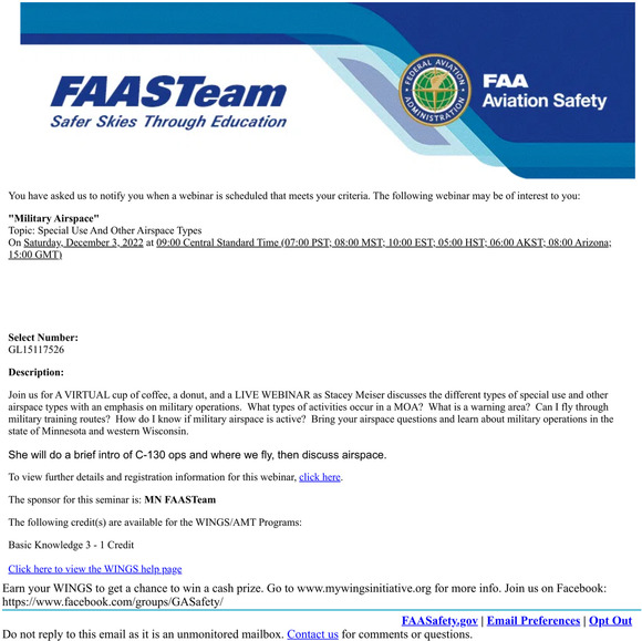[GL15117526] Military Airspace - FAASafety.gov